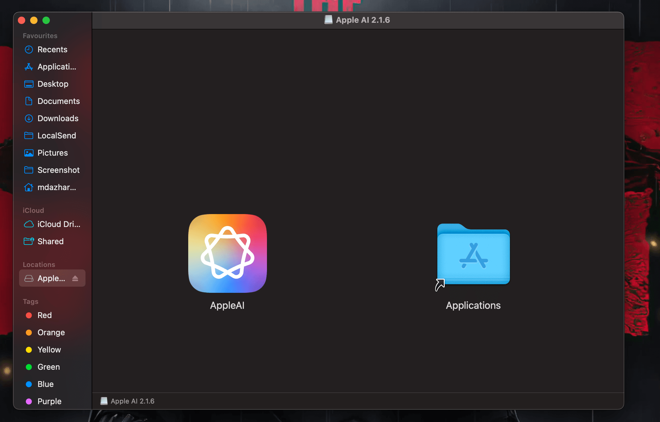 Drag to Applications